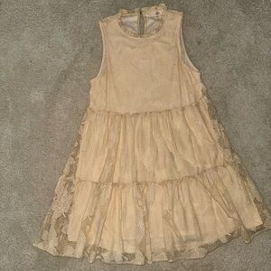 Red Dress Boutique Cream Ruffled Tiered Mini Sundress